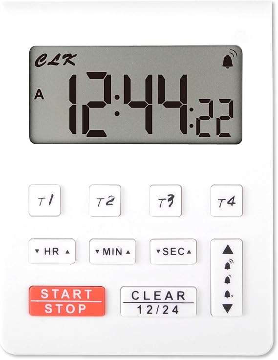 (White) Runleader RL-HM205 Digital Countdown/Count-up Timer