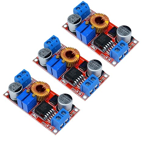 3-Pack XL4015 5A CC/CV Charger Module, DC-DC Step-Down