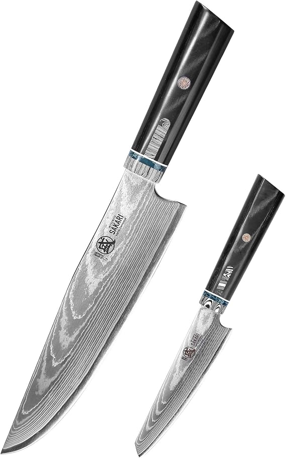 MITSUMOTO SAKARI Professional Japanese HAP40 Powder Steel Chef Knife Set