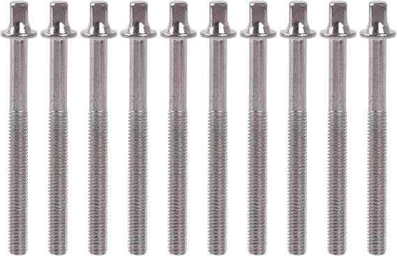 Etfbuy 10pcs Silver Jazz Drum Snare Drum Screw Drum Lug Mounting Screws Percussion Replacement Accessory Drum Kit