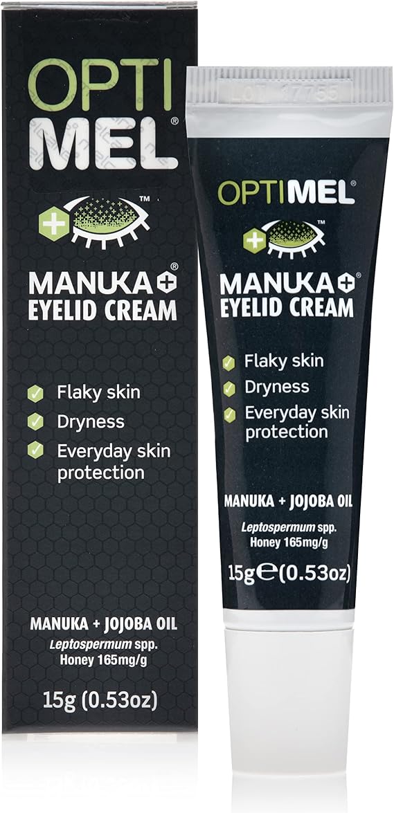 Optimel Manuka Honey Eyelid Cream for Dry Itchy Flaky Skin and Face, 15g