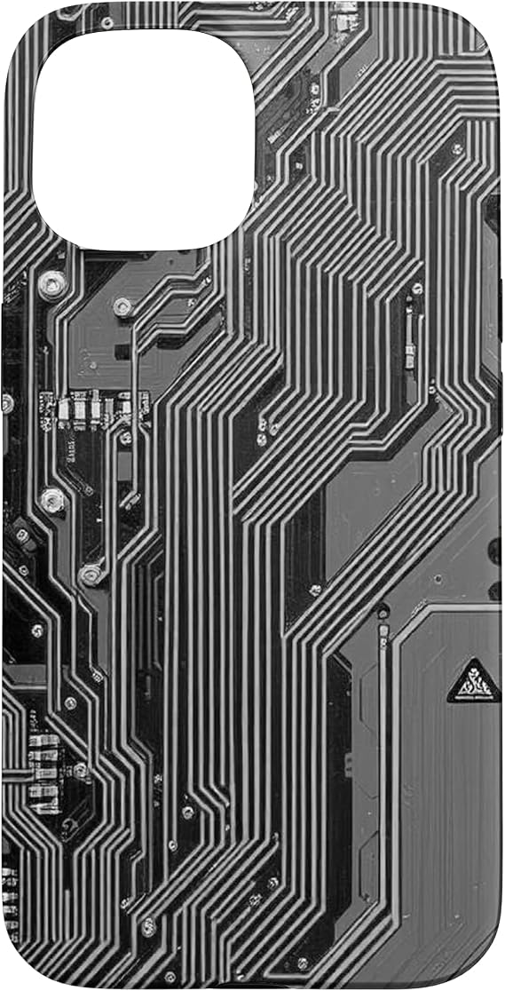 Detailed motherboard schematic with electronic circuits Case for iPhone 15