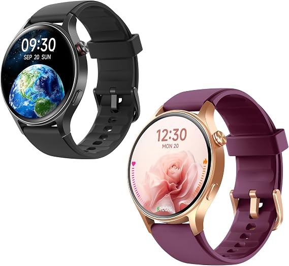 Fitpolo AR-01 Smartwatches 2 Pack (Black + Purple)