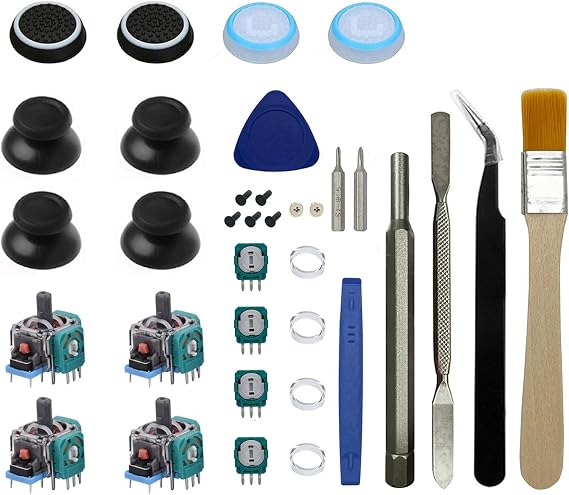 4 adet Analog 3D Joystick Thumbstick Yedek Parçalar Tornavida Tamir Kitleri ile fit Sony PlayStation 4 PS4 Kontrolörleri için