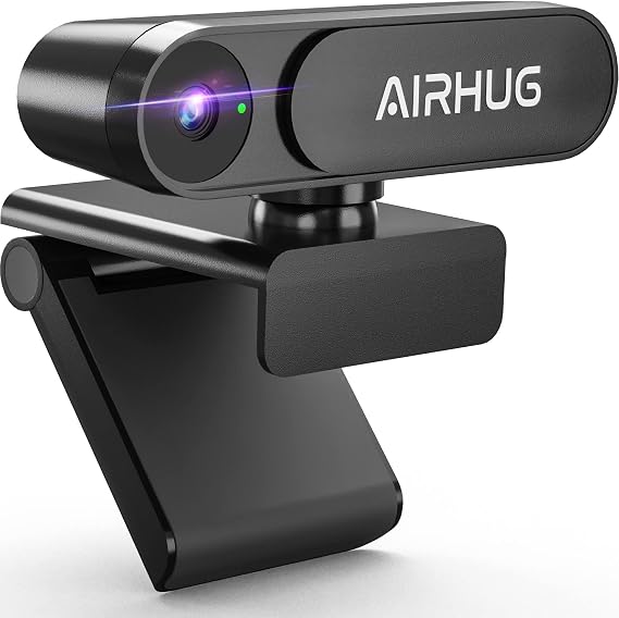 AIRHUG Web Camera HD1080P - Webcam 5 Megapixels - PC Camera Gray