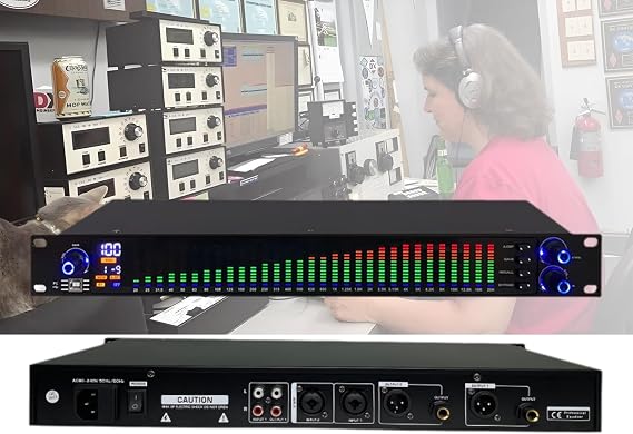 Professional Graphic Equalizer Audio Processor Equipped with a 31-Band Digital Equalizer (Including 10 Preset Effects) and Real-time Frequency Level Display Function.(EQ-777S)