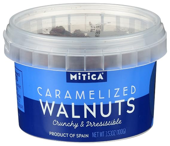 Mitica, Walnuts Caramelized Prepacked, 3.53 Ounce