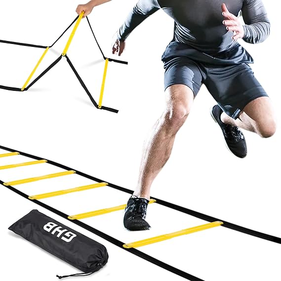 GHB Tangle-Free Agility Ladder, 18FT 12 Rungs