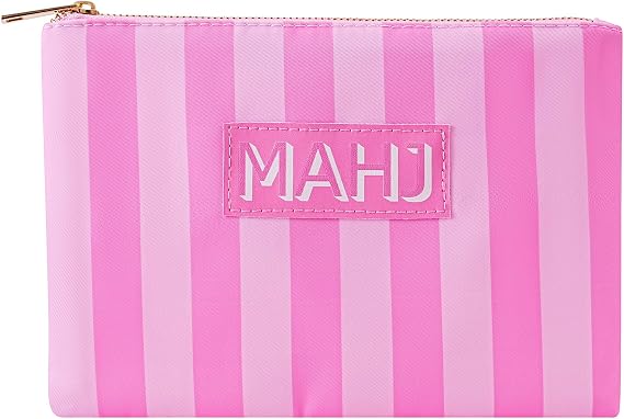 RSRSLEII Striped Empty American Mahjong Tiles Bag (01Pink Stripes)