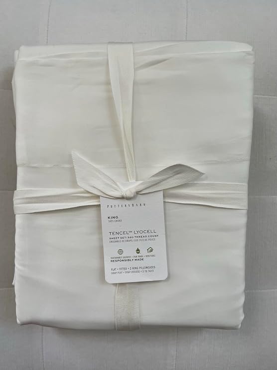 Pottery Barn TENCEL Sheet Set ~King~ White, Queen