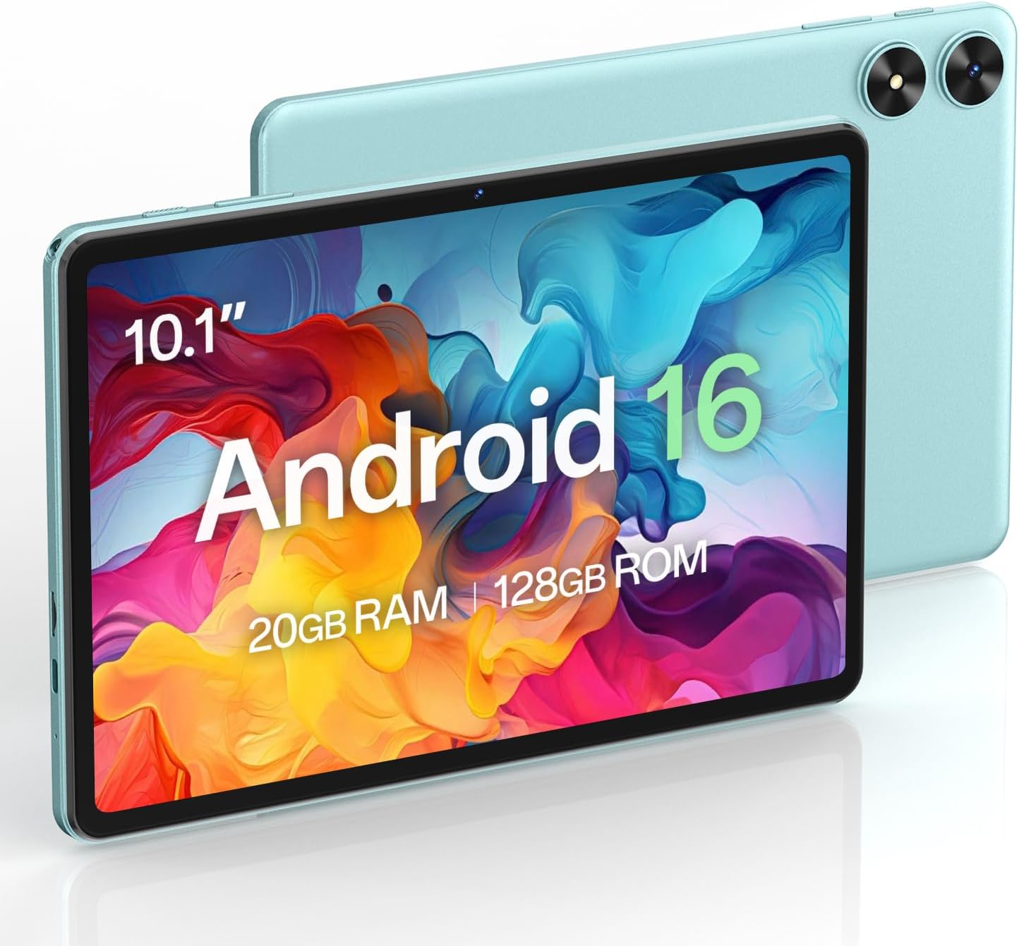 SVITOO Android 16 Tablet 10 Inch with Gemini AI, Octa-Core T7250, 20GB RAM 128GB ROM, 1280 x 800 IPS Screen, Dual-Band WiFi, Bluetooth 5.0, 6600mAh, Type-C, GPS, (Blue)