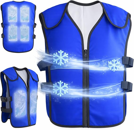 Cooling Vest, Ice Vest for Men & Women, Ice safety vest with 28 Ice Packs