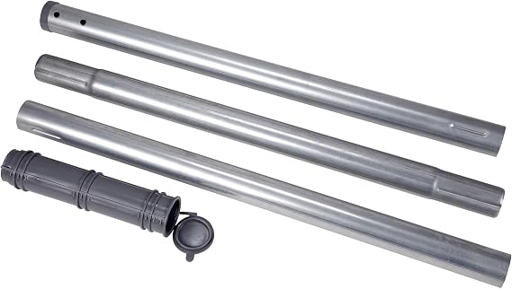 Household Essentials Heavy-Gauge 3-Piece Outdoor Clothesline Pole with Ground Sleeve 85 Galvanized Steel Freestanding Support Post with Nuts & Bolts for Receiver Bracket (Bracket Sold Separately)