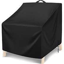 Garden Chair Cover, 420D, 102x109x89/124cm, Lounge Deep Seat Cover, Waterproof Patio Chair Covers for Adirondack, Rocking & Stackable Chairs