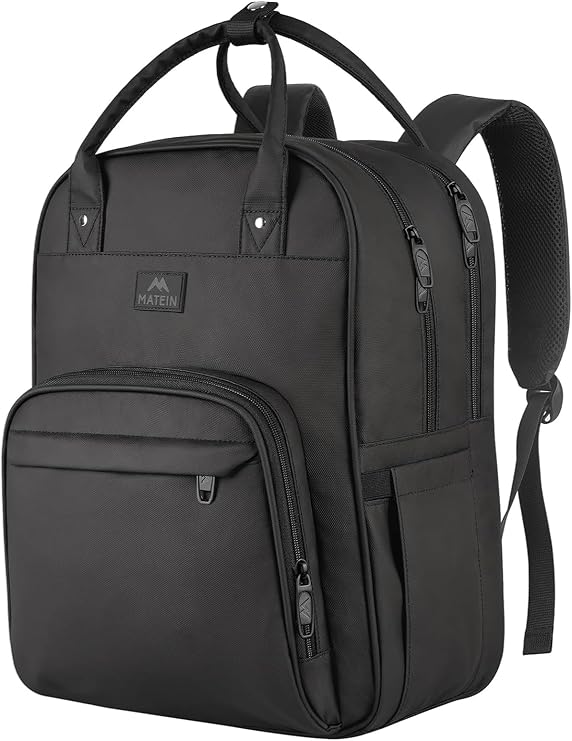 MATEIN Nurse Backpack, Nursing Medical Bag for Women Fits 15.6 Inch Laptop | Home Health Clinical Bag with Removable Organizer, Nurse Essentials, Nurse Work Backpack, Commute, Travel, Black