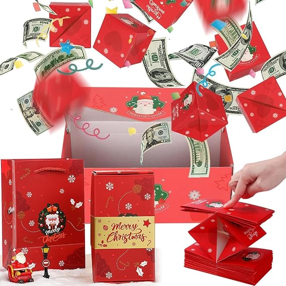 Surprise Gift Box Explosion for Money, Unique Folding Gift Box