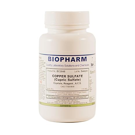 Biopharm Copper Sulfate (Cupric Sulfate) Pentahydrate Crystals, ACS, 100 g