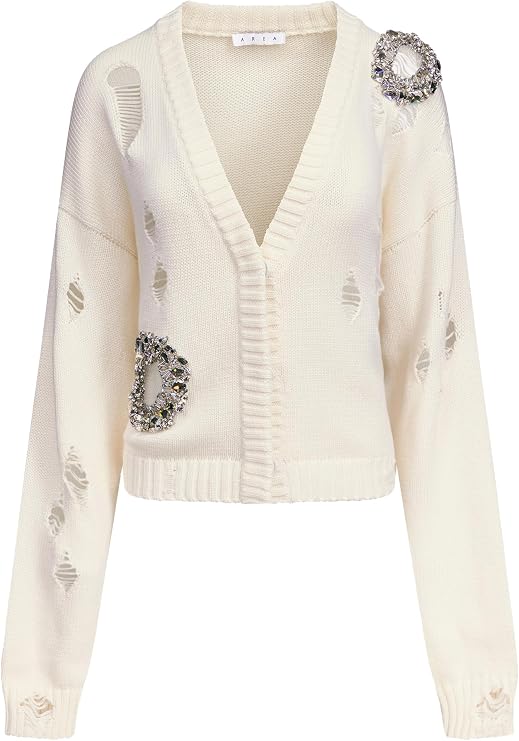 Distressed Crystal Cardigan