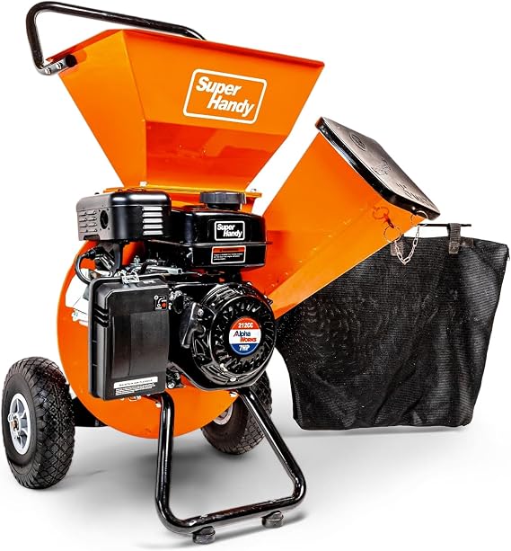 SuperHandy Wood Chipper Shredder Mulcher Ultra Heavy Duty 7HP 3 in 1 Multi-Function 3" Inch Max Capacity