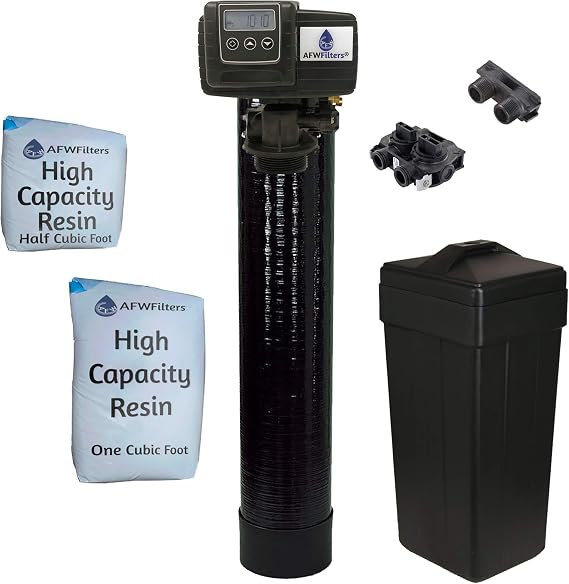 Fleck 48,000 water softener system with 5600sxt digital metered valve 1" yoke
