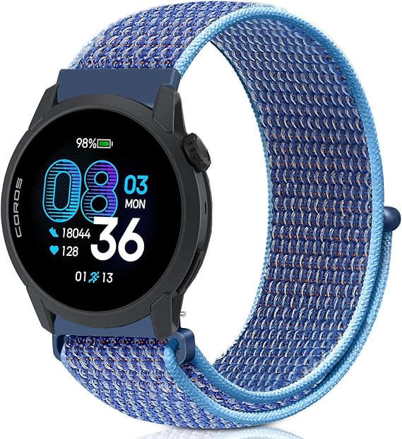 20MM 22MM Nylon Loop Sport Band Compatible with Coros Pace 4/3/2/Pace Pro/Apex 4 42mm/2 Pro/Pro/Apex 42mm 46mm, Quick Release band for Women Men