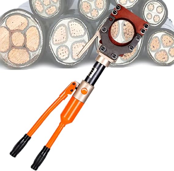 Hydraulic Cable Cutter, Cable Cutter, Wire Breaker, Cutting Diameter 50-95mm, Cutting Force 7T-10T, Hydraulic Cable Clamp for Copper/Aluminum/Armored Cables(Shear Diameter 50mm)