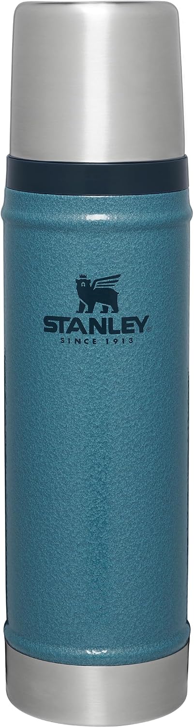 Stanley Classic Legendary Vakumlu Çelik Termos, 0.60 L, Mavi (Hammertone Lake)