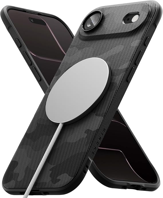 Ringke Onyx for iPhone Air Case, [Compatible with MagSafe] Oil & Dirt Resistant, Individual Lens Covers for Cameras, Non-Slip Enhanced Grip Lightweight Cover - Magnetic Camo Black
