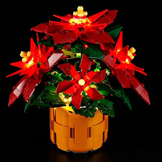 LED Light Set Compatible with Lego 10370 Poinsettia Botanical Collection Building Blocks Model - Model Set NOT Included