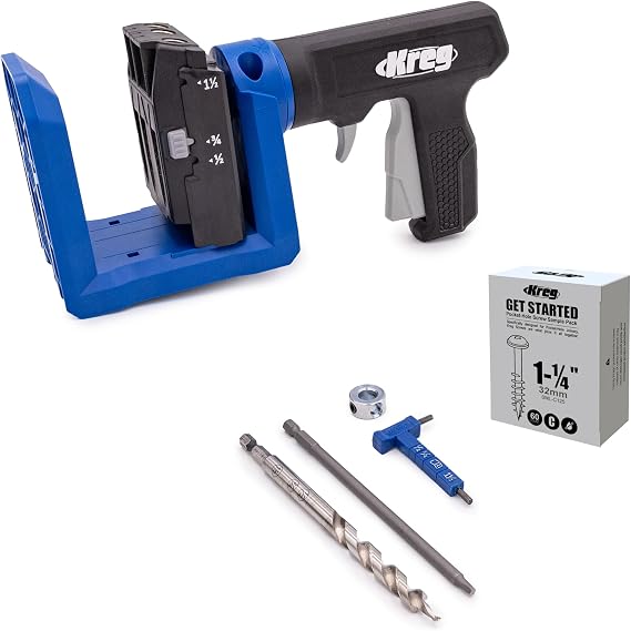 Kreg Pocket-Hole Jig 520, Woodworking Jig, 60 Screws, KPHJ520PRO2