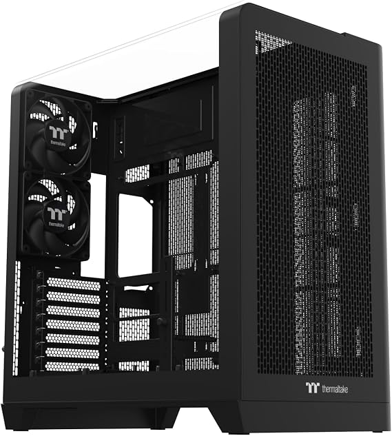 Thermaltake View 390 Air Black 120mm Fan with Dual Curved Tempered Glass Mid Tower ATX PC Case CA-11F-00M1WN-00 CS9276