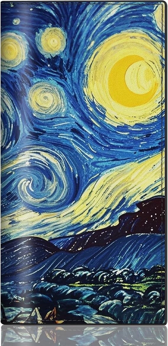 CASMONAL Starry Night Checkbook Covers for Personal, Check Book Holder