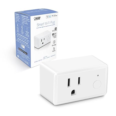 Feit Electric Smart Wi-Fi Plug, Works with Alexa and Google Home