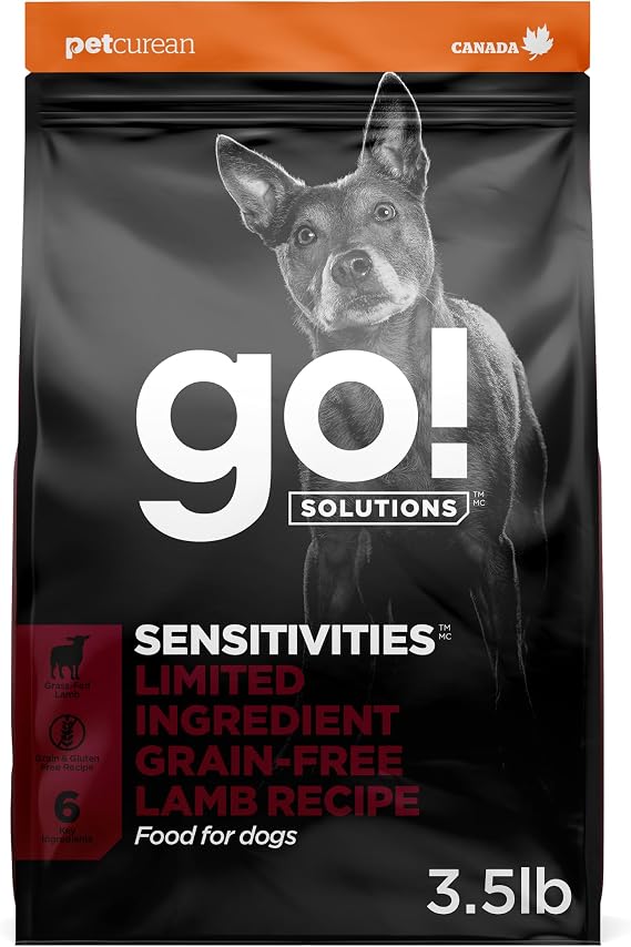 Go! Solutions Sensitivities | Grain Free Dry Dog Food - Limited Ingredient Lamb Recipe for Sensitive Stomachs | 1.59 kg