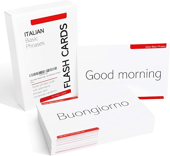 Pat's Flash Cards 50 Italian Basic Phrases Flash Cards with Conversation Variations