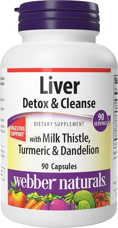 Webber Naturals Milk Thistle Liver Detox & Cleanse, 90 Capsules