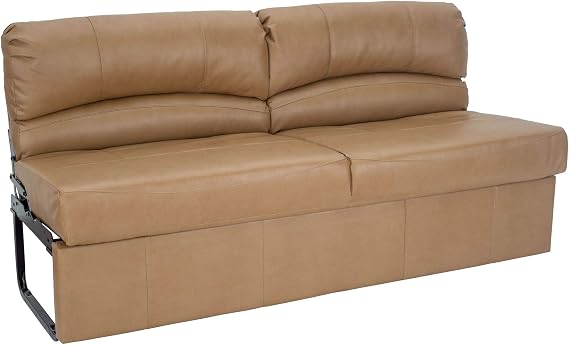 RecPro Charles RV Jackknife Sofa | Love Seat | Sleeper Sofa | Length Options 62", 68", 72" | 11" Legs and Hardware Included (68 Inch, Toffee)