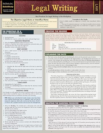 Legal Writing: QuickStudy Laminated Reference Guide