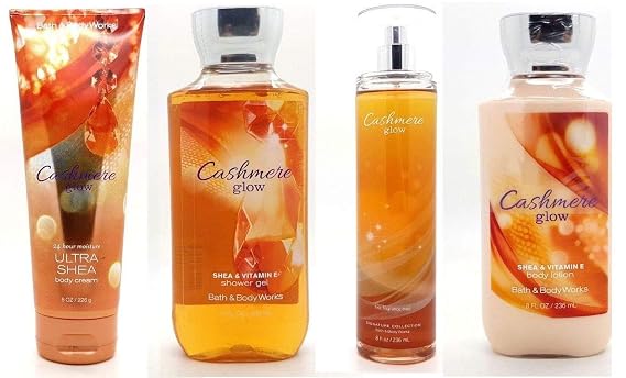 Bath & Body Works Cashmere Glow Gift Set - Signature Collection Body Lotion - Body Cream - Fragrance Mist & Shower Gel Full Size