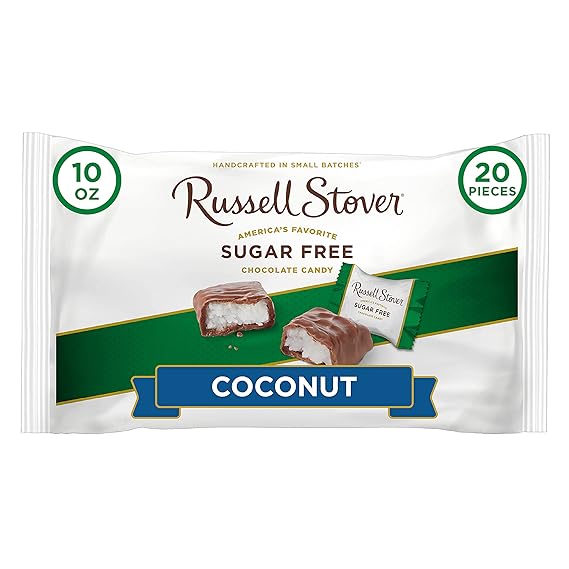 Russell Stover Sugar-Free Laydown Bag Coconut, 10 Ounce