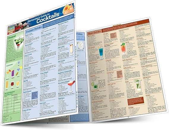 Bartender's Guide To Cocktails: a QuickStudy Laminated Reference Guide (Quick Study Home)