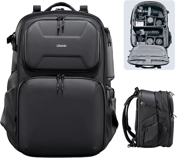 ULANZI BP10 35L Hardshell Camera Backpack, Professional Splash-proof Photography Camera Case Anti Theft Travel f Photographers Unisex Drone DSLR