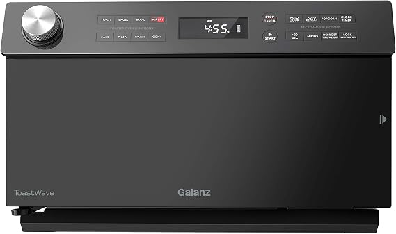 Galanz GTWHG09BKA09 4-in-1 ToastWave with TotalFry 360, Convection, Microwave, Air Fry, Toast Oven, 900W/0.9 Cu.Ft, Black