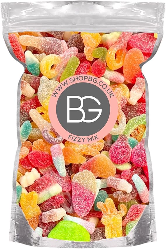 BG Fizzy Quality Pick & Mix Sweets - Large Retro Candy Sweeties 800g Pouch Sour Chewy Pick n Mix