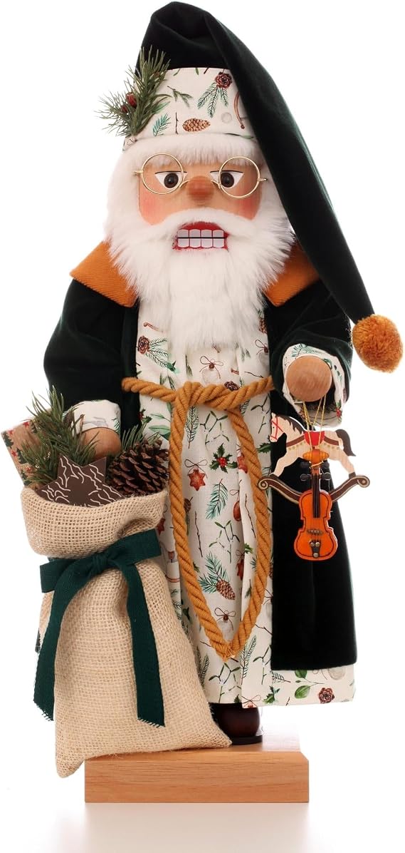 Christian Ulbricht Nutcracker Santa Claus with green robe - 49 cm