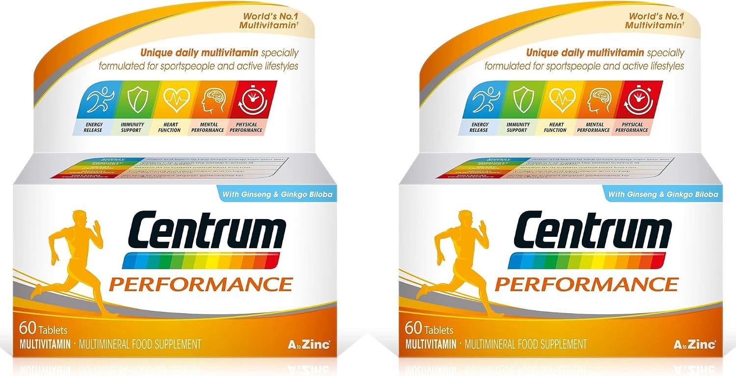 Centrum Performance - Pack of 60 - Multivitamin Tablets PACK of 2