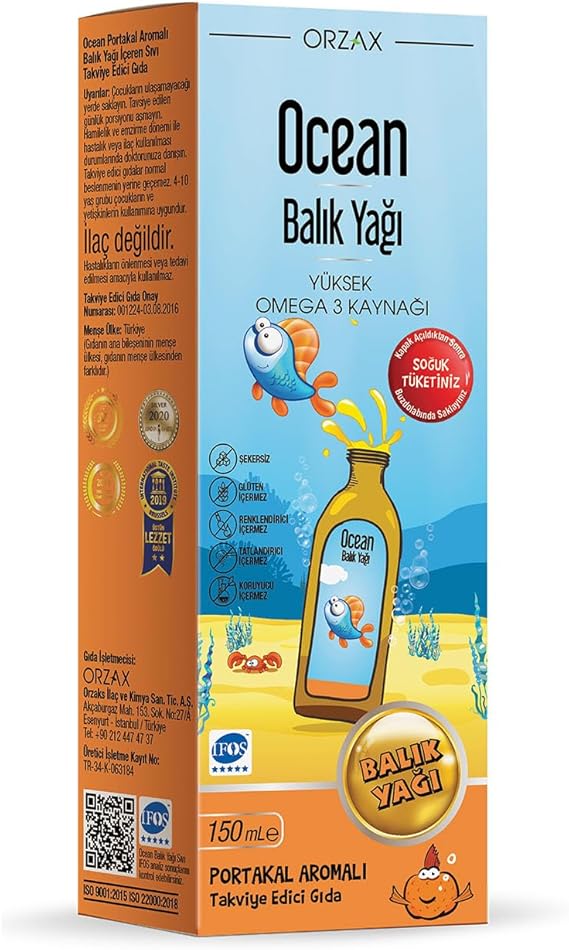 Ocean Fish Oil Syrup Orange Flavored 150ml
