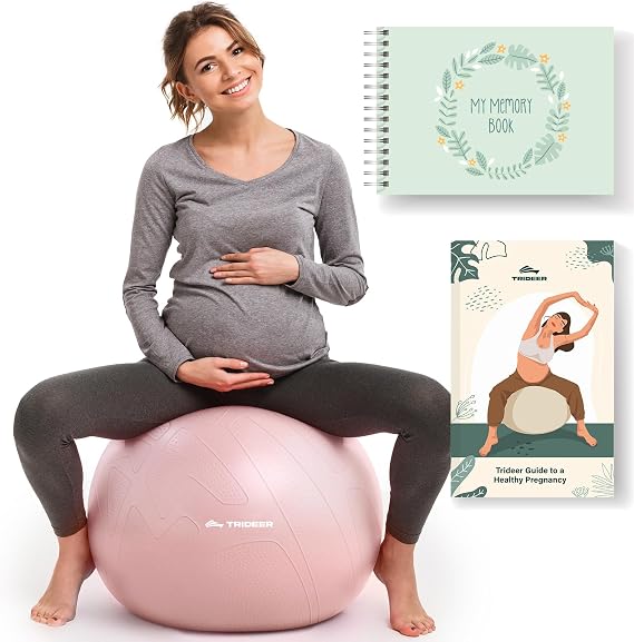 Trideer Yoga Ball – Exercise Ball for Pregnancy, Fitness & Home Workouts