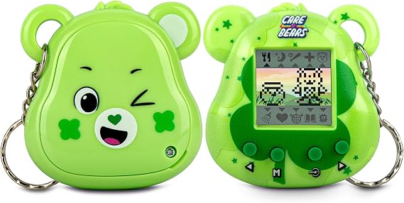 Care Bears Digital Pet - Good Luck Bear Nano Pet with Care Features, 1.4 Inch Screen, Handheld Interactive Virtual Pets for Kids, Collectible Electronic Toy, Battery Included