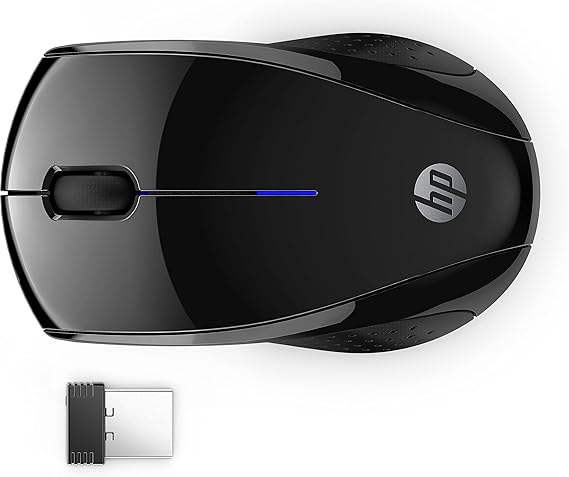 HP Wireless Mouse 220 Silent, Ambidextrous, RF Wireless, Black